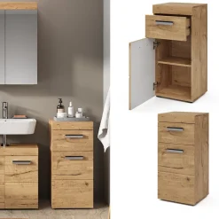 Midischrank Luna Eiche Wotan 37 x 79 cm Vicco