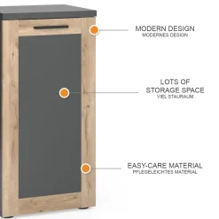 Midischrank Niko Anthrazit 40 x 81.6 cm Vicco