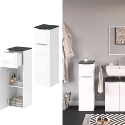 Midischrank Otis Weiß Hochglanz 30 x 95 cm Vicco