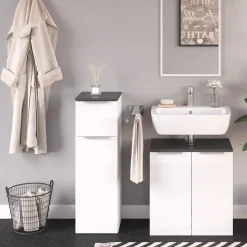 Midischrank Otis Weiß Hochglanz 30 x 95 cm Vicco