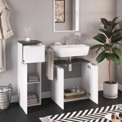 Midischrank Otis Weiß Hochglanz 30 x 95 cm Vicco