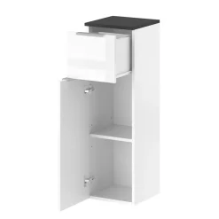 Midischrank Otis Weiß Hochglanz 30 x 95 cm Vicco