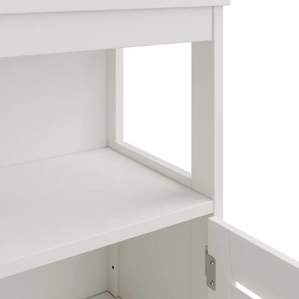 Midischrank Riad Weiß 60 x 80 cm mit Türen und offenem Fach Vicco