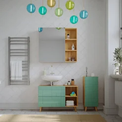 Midischrank Rudi Mintgrün 30.3 x 80.3 cm mit Tür Vicco