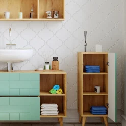 Midischrank Rudi Mintgrün 30.3 x 80.3 cm mit Tür Vicco