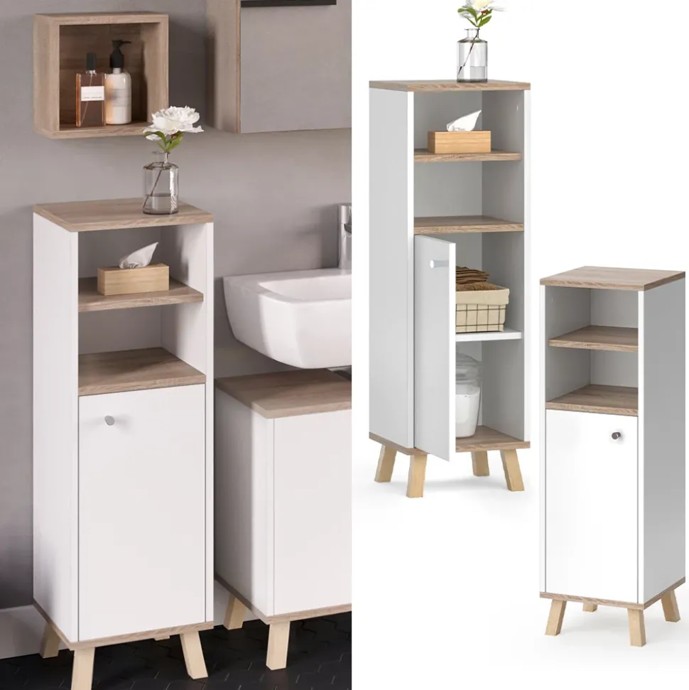 Midischrank Senyo Weiß 30 x 95 cm Vicco