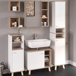 Midischrank Senyo Weiß 30 x 95 cm Vicco