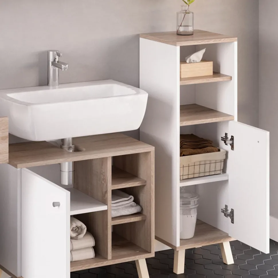 Midischrank Senyo Weiß 30 x 95 cm Vicco