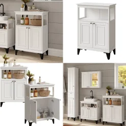 Midischrank Vanity Weiß 60 x 85 cm Vicco