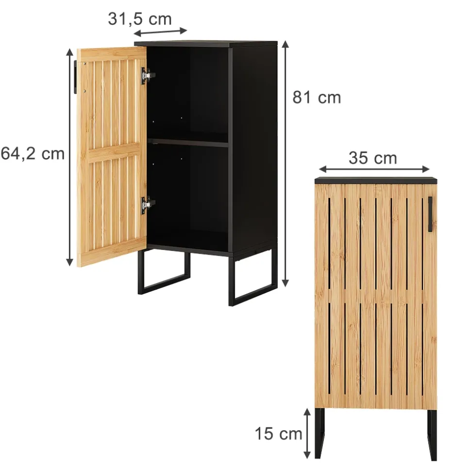 Midischrank Vayra Bambus 35 x 81 cm Vicco