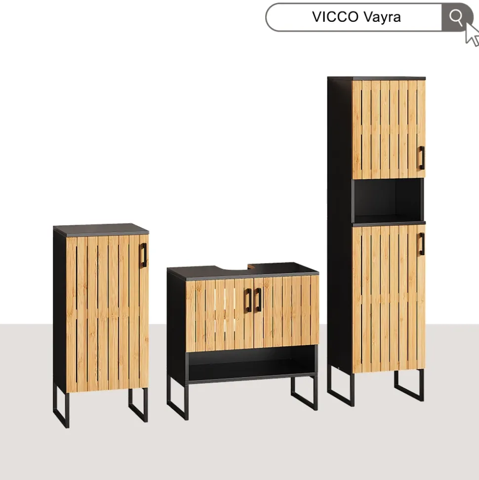 Midischrank Vayra Bambus 35 x 81 cm Vicco