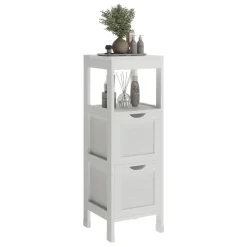 Midischrank Vilda Weiß 30 x 89 cm mit 2 Schubkästen Vicco