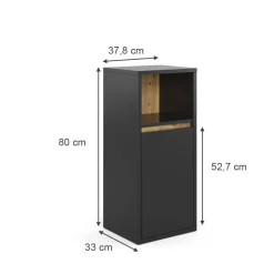 Midischrank Viola Anthrazit 33 x 80 cm Vicco