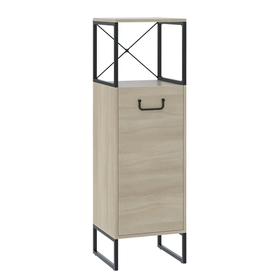 Midischrank Vionna Eiche/Schwarz 36 x 116.5 cm Vicco