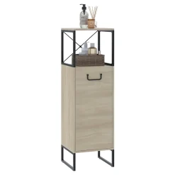 Midischrank Vionna Eiche/Schwarz 36 x 116.5 cm Vicco