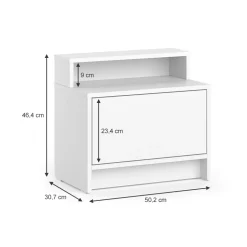 Nachtschrank Naara Weiß 2er-Set Vicco