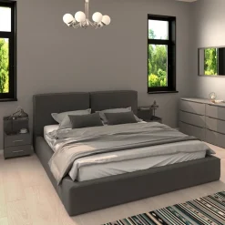 Nachttisch Alpin Anthrazit 40 x 62 cm Vicco