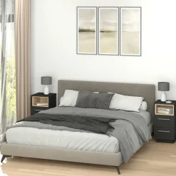 Nachttisch Beatrice Anthrazit 2er Set Vicco