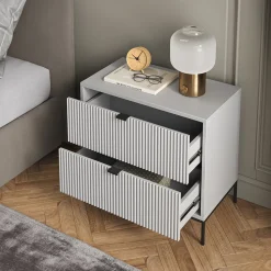 Nachttisch Eliza Grau 66 x 60 cm Vicco