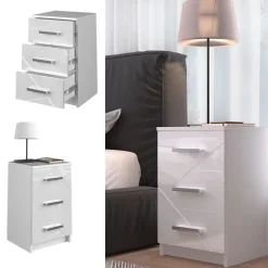 Nachttisch Irma Weiß 2er Set Vicco