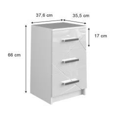 Nachttisch Irma Weiß 2er Set Vicco