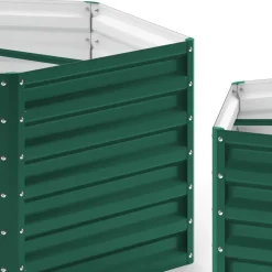 ok-Living Hochbeet Kräuterbeet Gemüsebeet sechseckig 129x129x60cm (LxBxH) grün Pflanzkasten Frühbeet Aufzucht Beet Garten