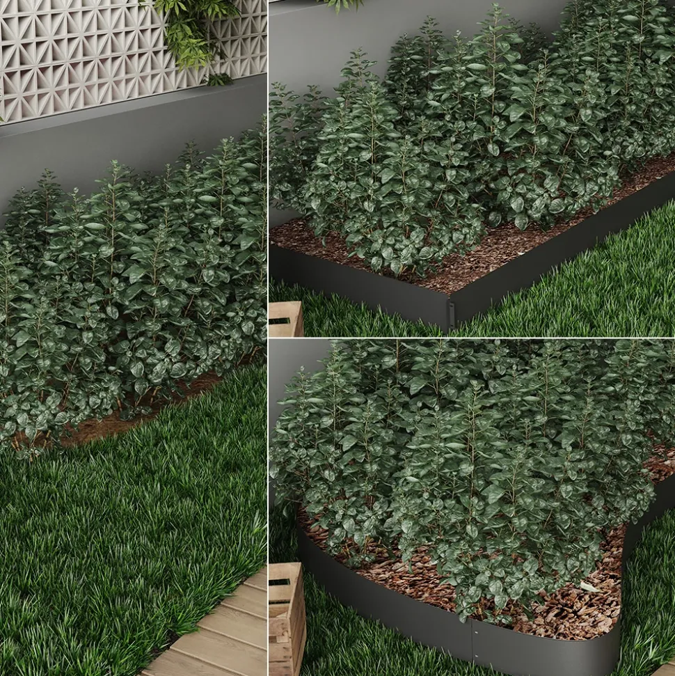 Rasenkante Anthrazit 100 x 14 cm 15 Meter Serina