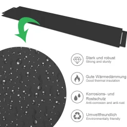 Rasenkante Anthrazit 100 x 14 cm 35 Meter Serina