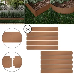 Rasenkante Braun 100 x 14 cm 50 Meter Serina