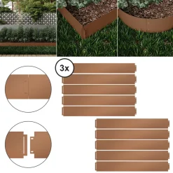 Rasenkante Braun 100 x 14 cm 30 Meter Serina