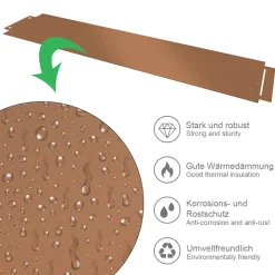 Rasenkante Braun 100 x 14 cm 30 Meter Serina