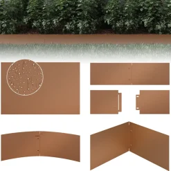 Rasenkante Braun 100 x 18 cm 20 Meter Serina