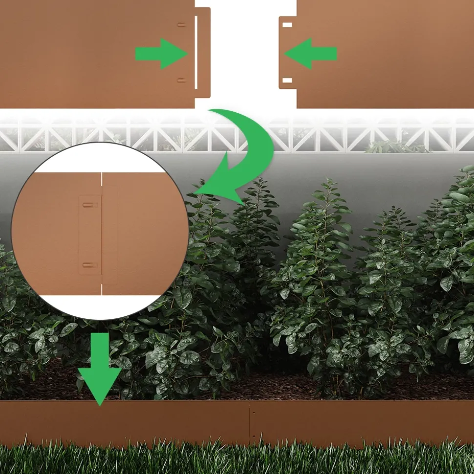 Rasenkante Braun 100 x 14 cm 45 Meter Serina