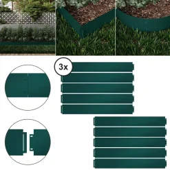 Rasenkante Grün 100 x 18 cm 30 Meter Serina