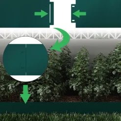 Rasenkante Grün 100 x 14 cm 10 Meter Serina