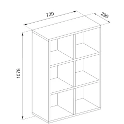 Raumteiler Antikholz 72 x 107.8 cm Vicco