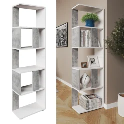 Raumteiler Beton/Weiß 45 x 162.6 cm Vicco