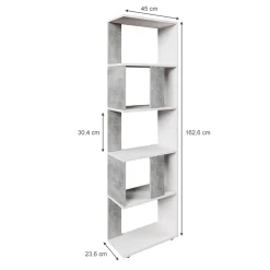 Raumteiler Beton/Weiß 45 x 162.6 cm Vicco