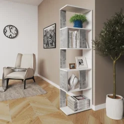 Raumteiler Beton/Weiß 45 x 162.6 cm Vicco