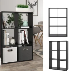 Raumteiler Schwarz 72 x 107.8 cm Vicco