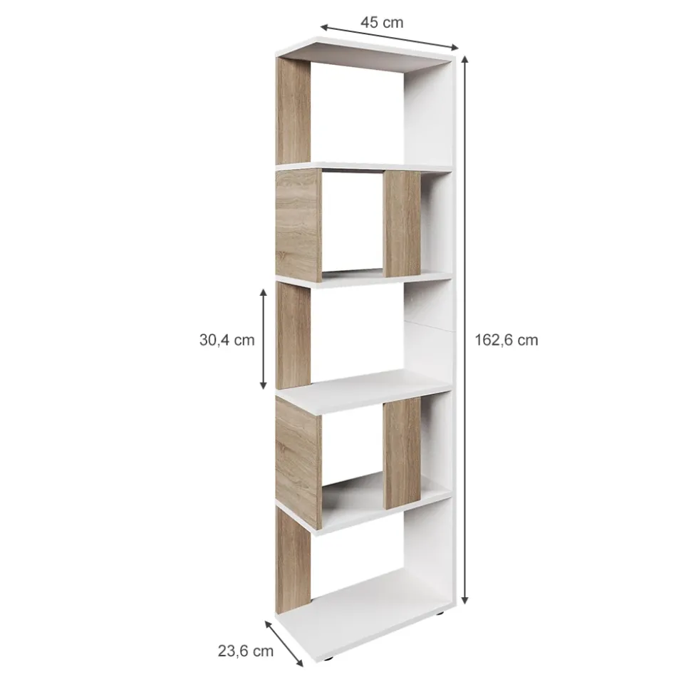 Raumteiler Sonoma/Weiß 45 x 162.6 cm Vicco