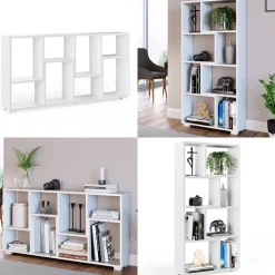 Raumteiler Domus Weiß 60.2 x 120 cm 8 Fächer Vicco