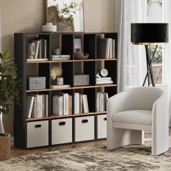 Raumteiler Karree Anthrazit/Goldkraft Eiche 142.4 x 143 cm Vicco