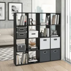 Raumteiler Karree Schwarz 138.5 x 142.5 cm Vicco