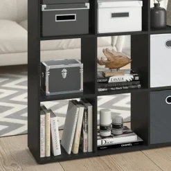 Raumteiler Karree Schwarz 138.5 x 142.5 cm Vicco