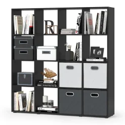 Raumteiler Karree Schwarz 138.5 x 142.5 cm Vicco