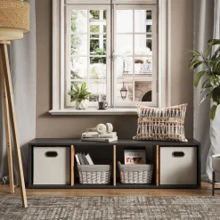 Raumteiler Ludus Anthrazit/Goldkraft Eiche 36.8 x 144.9 cm Vicco