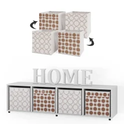 Raumteiler Ludus Weiß 142.5 x 36.2 cm mit 2 Faltboxen opt.1 Vicco