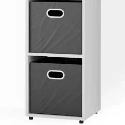 Raumteiler Ludus Weiß 142.5 x 36.2 cm mit 2 Faltboxen Vicco