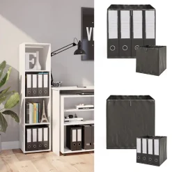 Raumteiler Ludus Weiß 142.5 x 36.2 cm mit 2 Faltboxen opt.3 Vicco